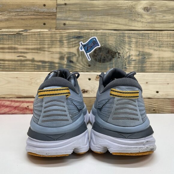 Hoka One One Bondi 7 Athletic Running Sneakers Men’s Size 12 Blue Yellow - Picture 4 of 12